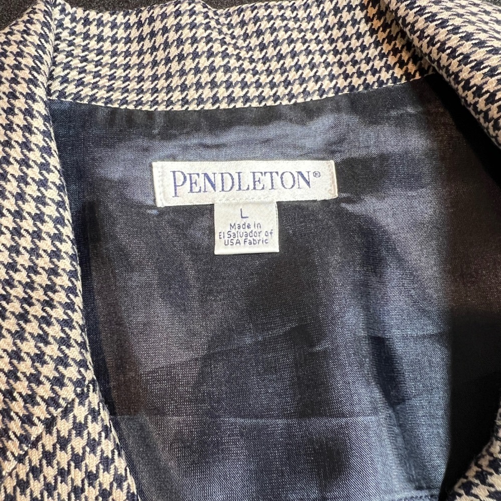 Pendleton Women's Size Large Houndstooth Plaid 10… - image 4